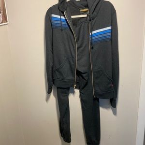 Aviation Nation navy blue track suit.